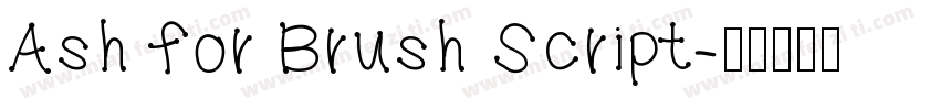 Ash for Brush Script字体转换